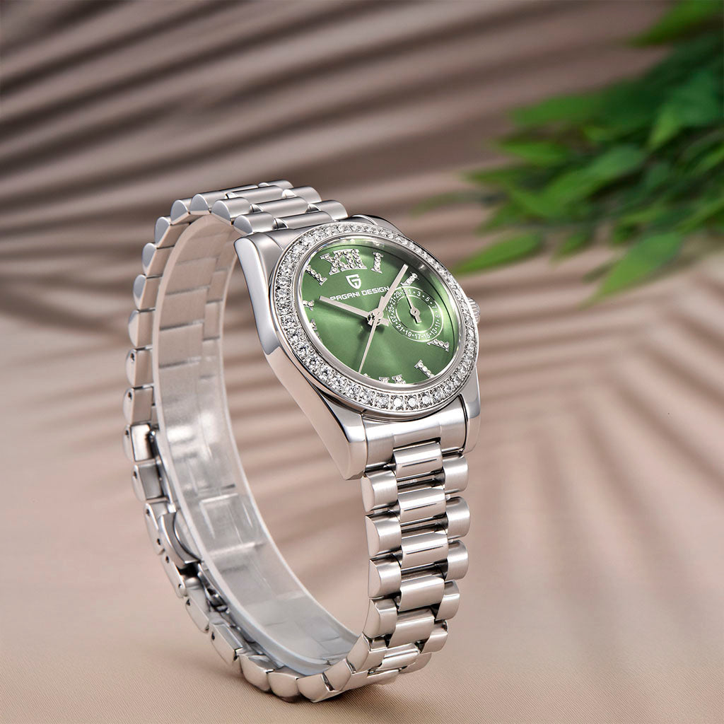 Women's Watch Pagani Design Lily Green - Case and bracelet