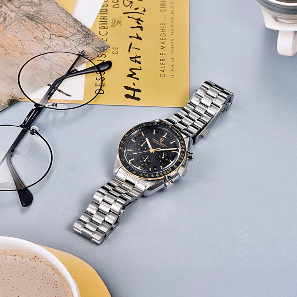 Pagani Design Lorenzo Golden Black - Case and bracelet