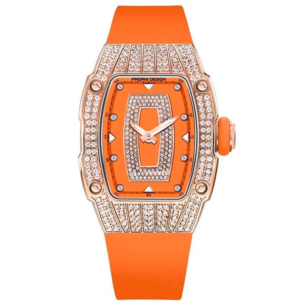 Women's Watch Pagani Design Marigold Orange Gold - Finishing