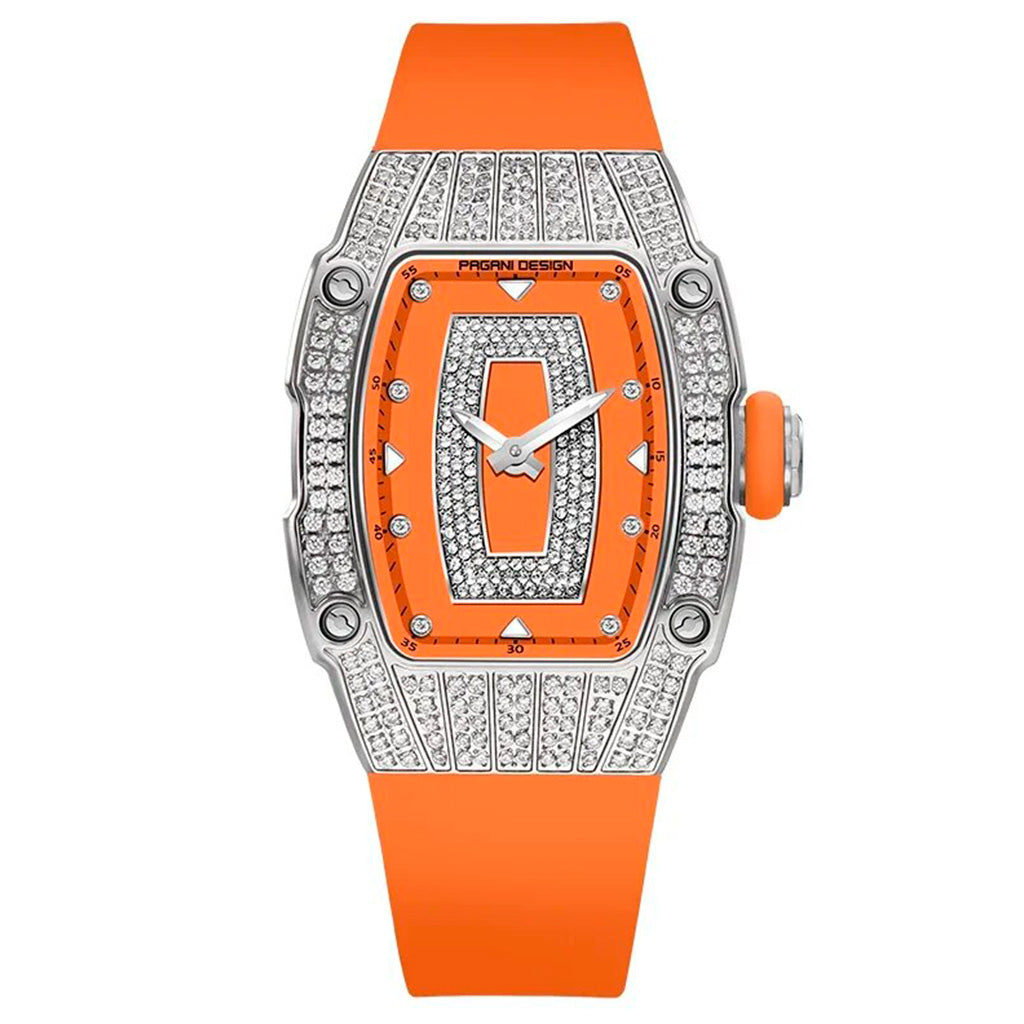 Women's Watch Pagani Design Marigold Orange Silver - Finishing