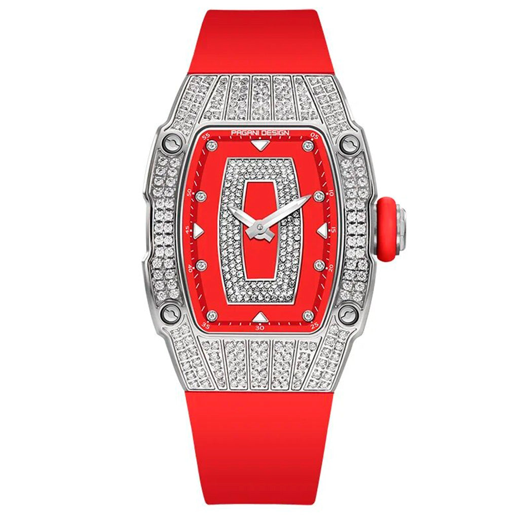 Women's Watch Pagani Design Marigold Red Silver - Finishing