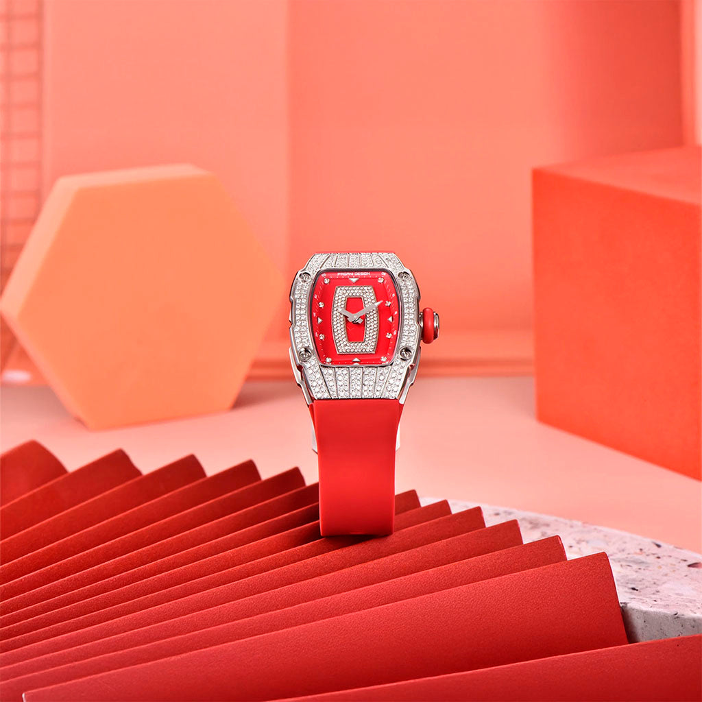 Women's Watch Pagani Design Marigold Red Silver - Technical detail