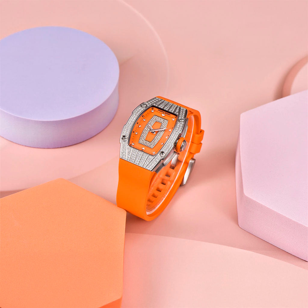 Women's Watch Pagani Design Marigold Orange Silver - Dial