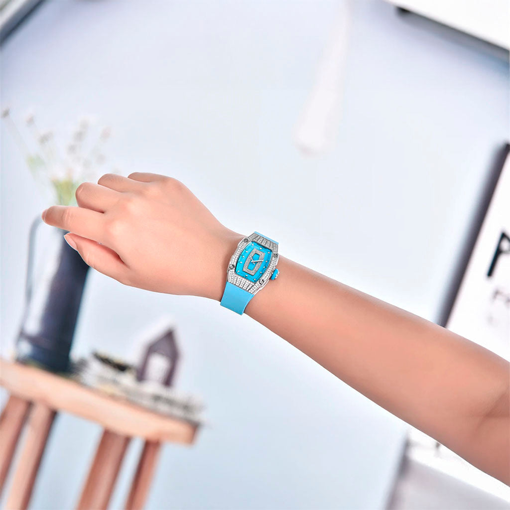 Women's Watch Pagani Design Marigold Blue Silver - Case and bracelet