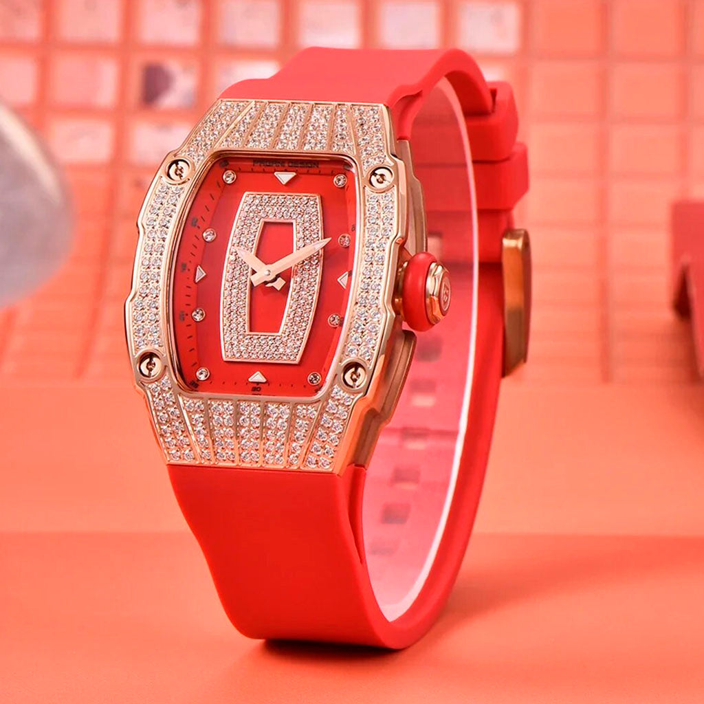 Women's Watch Pagani Design Marigold Red Gold - On the wrist
