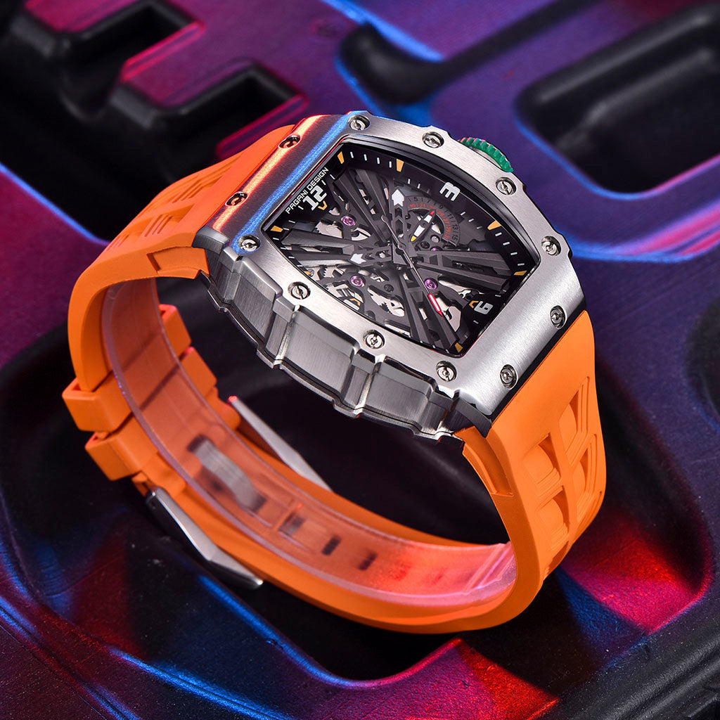 Pagani Design Monza Silver Orange - On the wrist