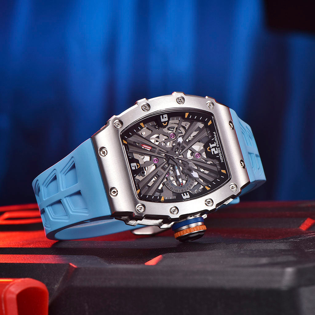Pagani Design Monza Silver Blue - Case and bracelet