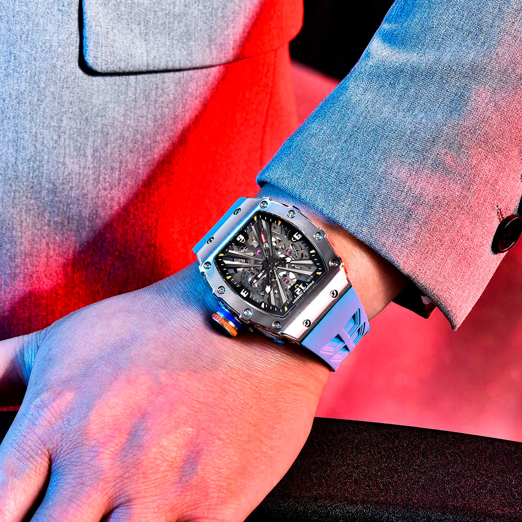 Pagani Design Monza Silver Blue - On the wrist