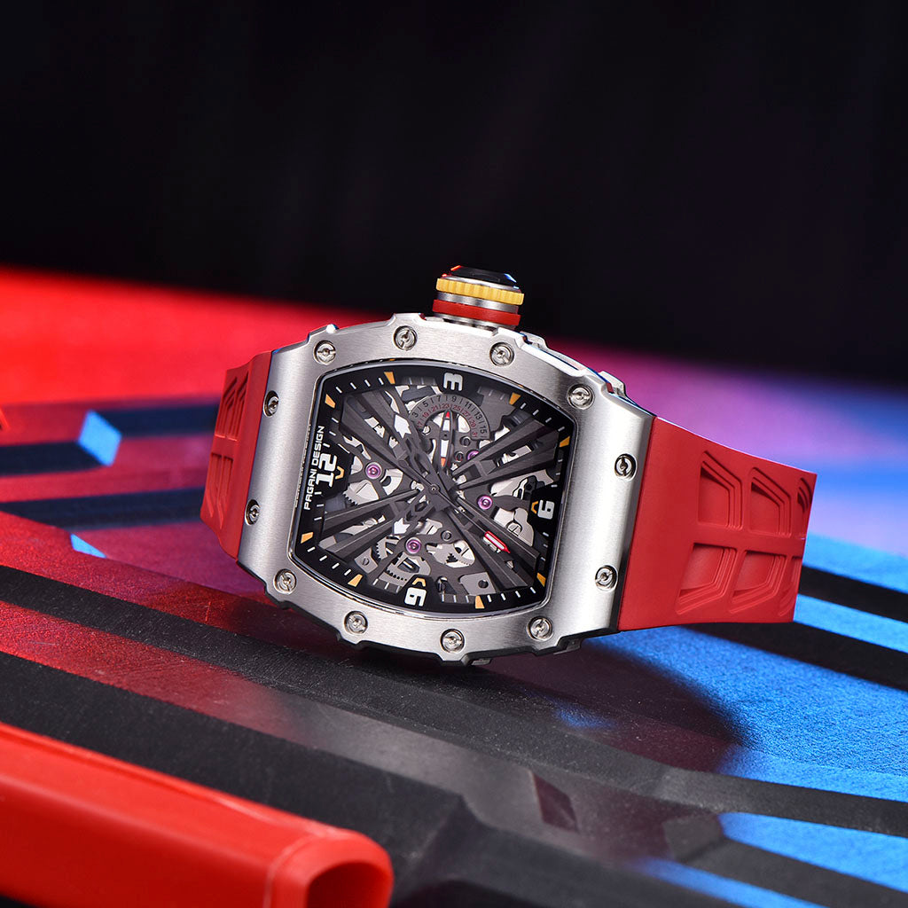 Pagani Design Monza Silver Red - Dial