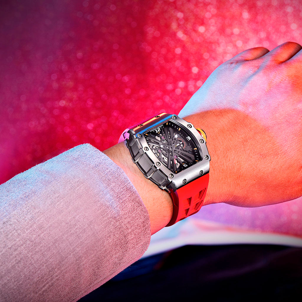 Pagani Design Monza Silver Red - On the wrist