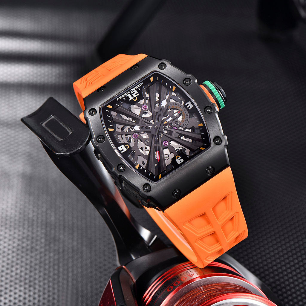 Pagani Design Monza Black Orange - On the wrist