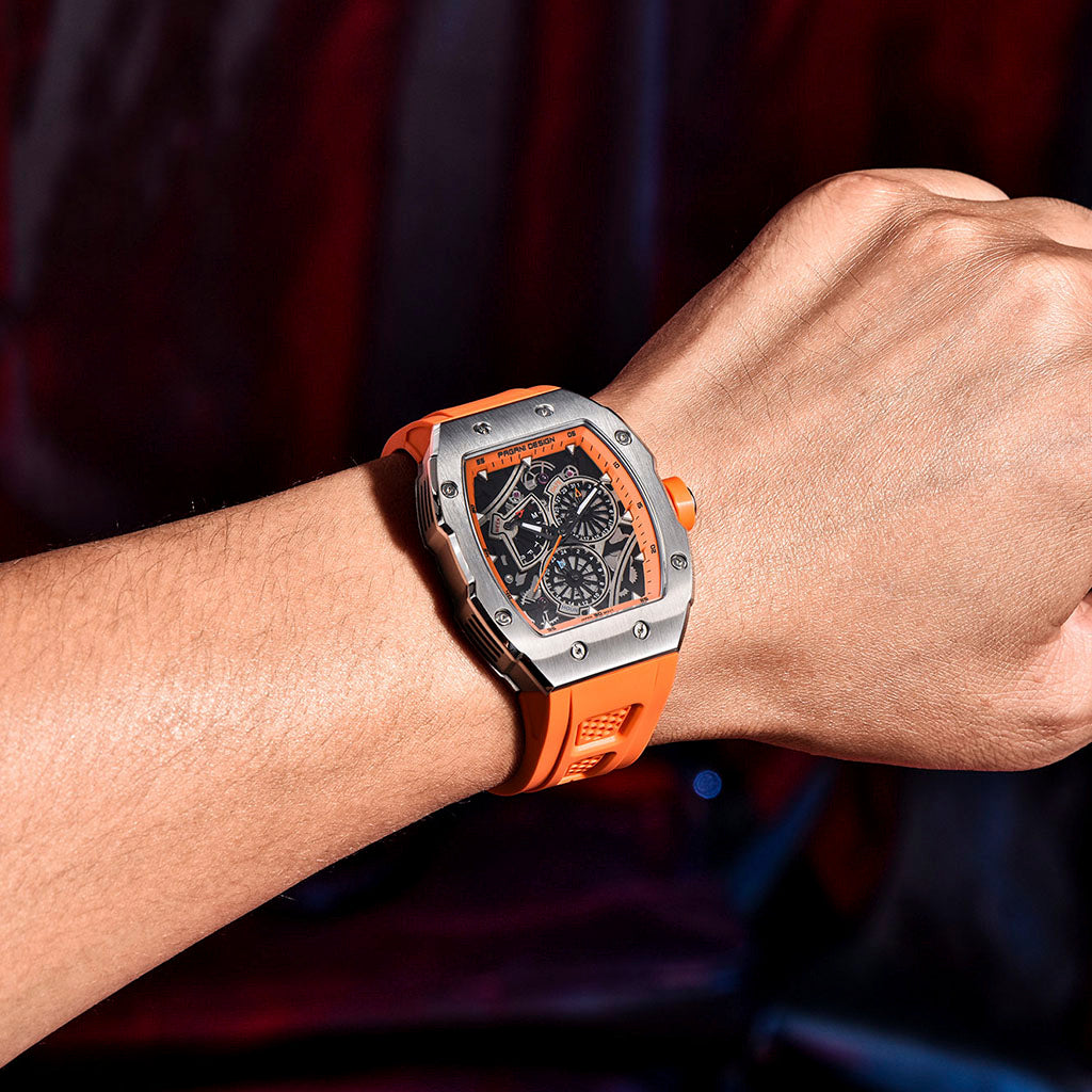 Pagani Design Nurburg Orange - On the wrist