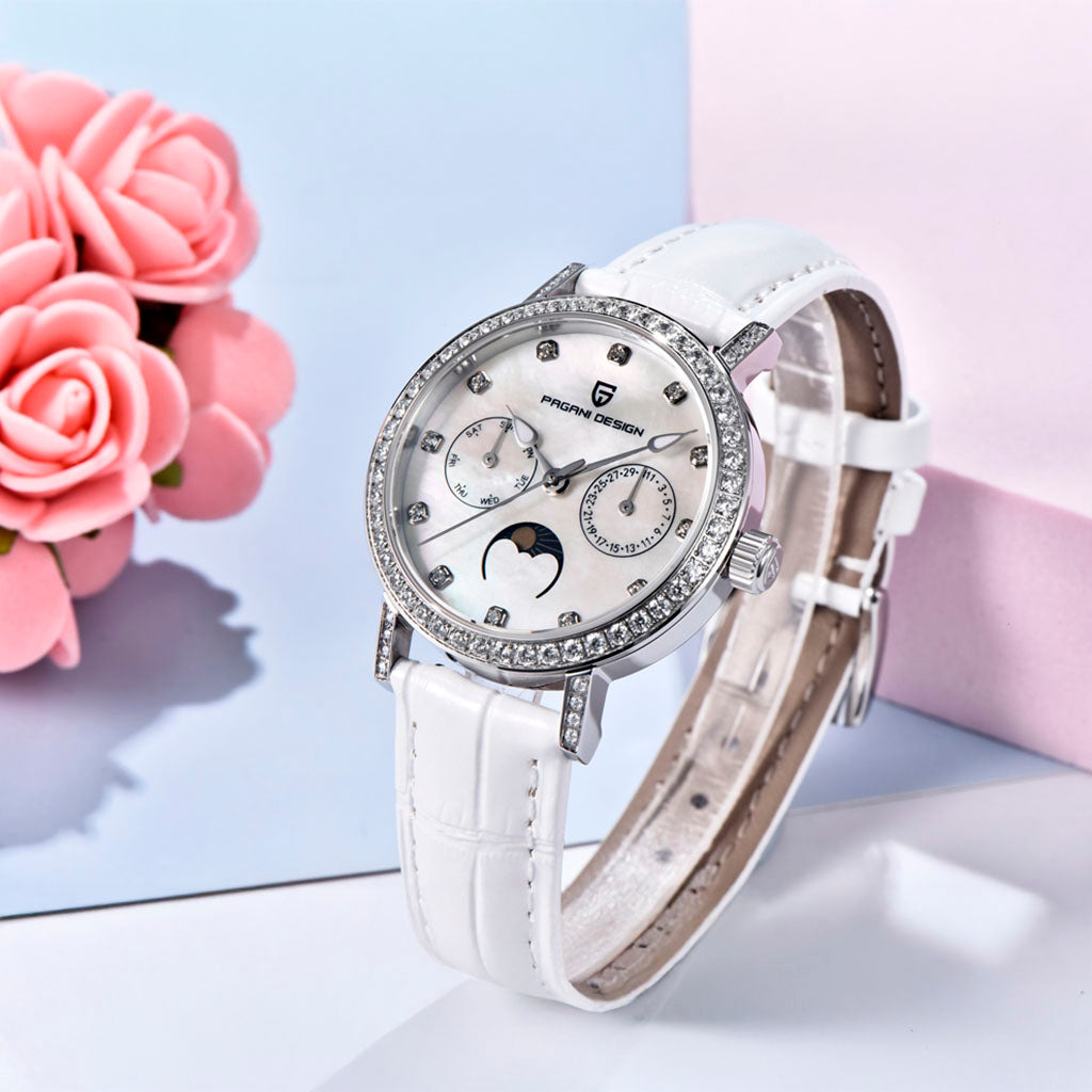 Women's Watch Pagani Design Orchid White - Case and bracelet