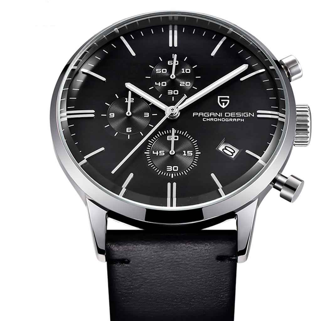Pagani Design Rouen Silver Black Classic Edition - Case and bracelet