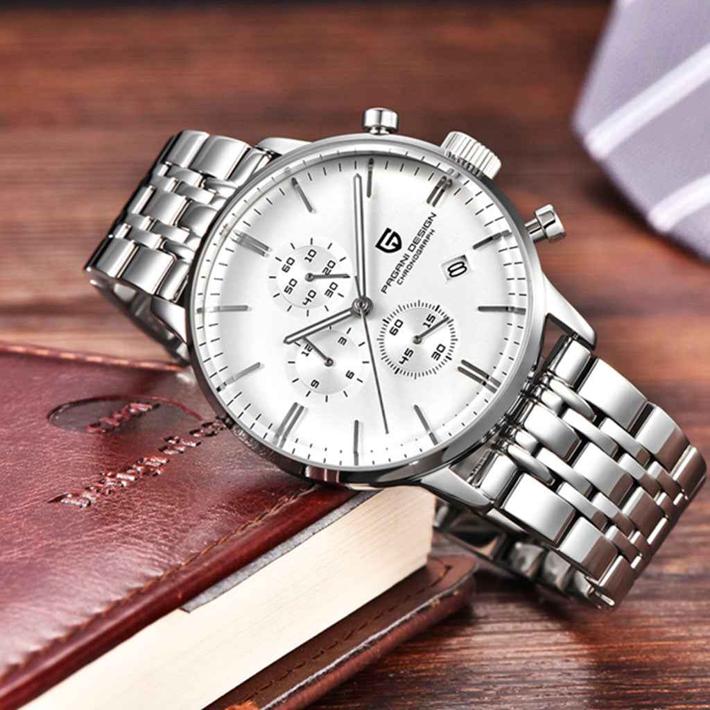 Pagani Design Rouen White City Edition - On the wrist
