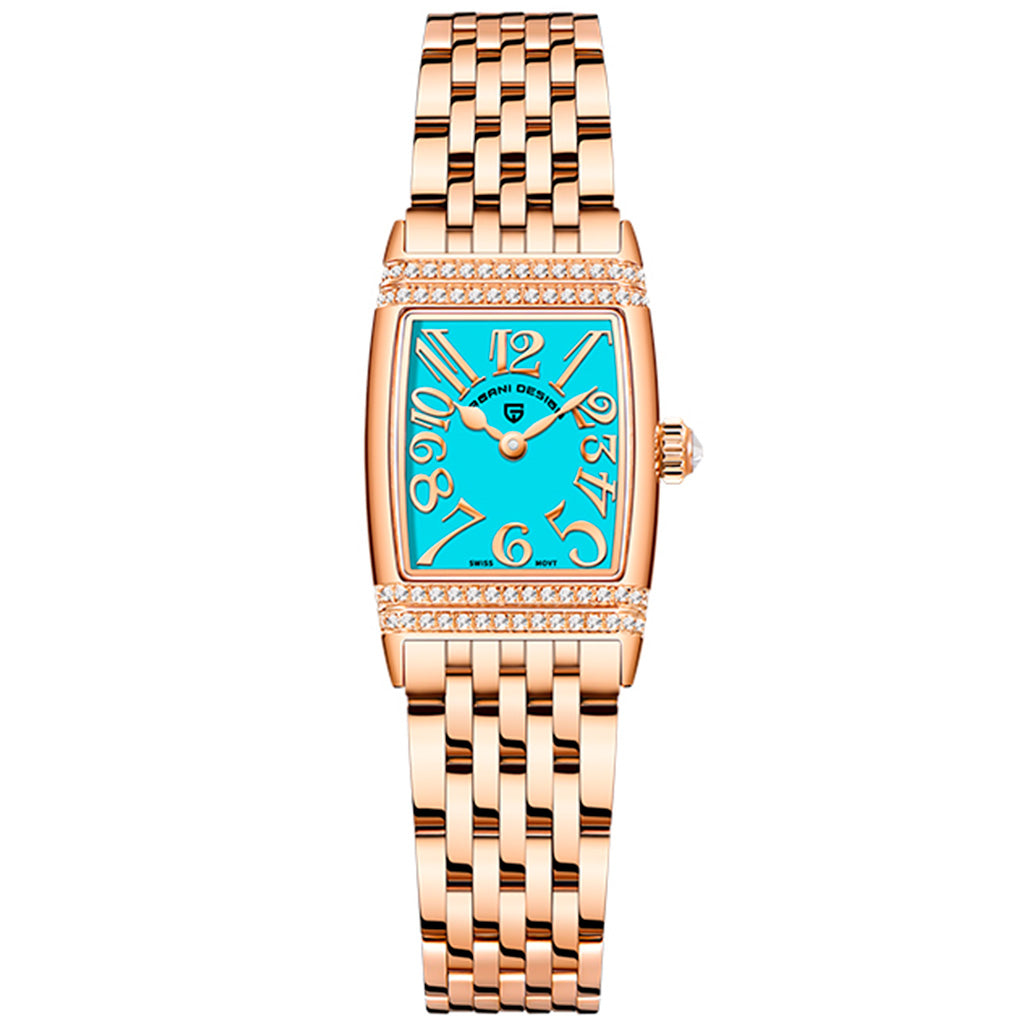 Women's Watch Pagani Design Sunflower Gold Blue - Finishing