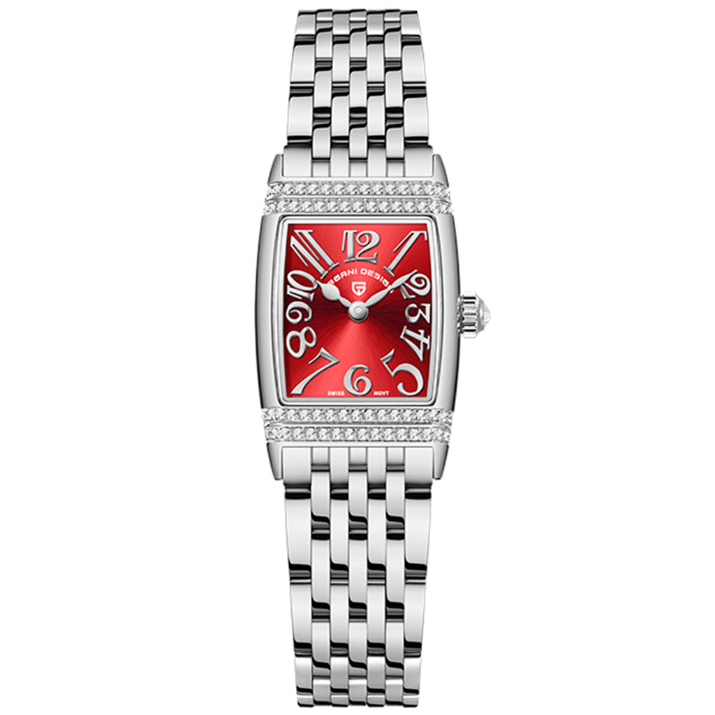 Women's Watch Pagani Design Sunflower Silver Red - Finishing