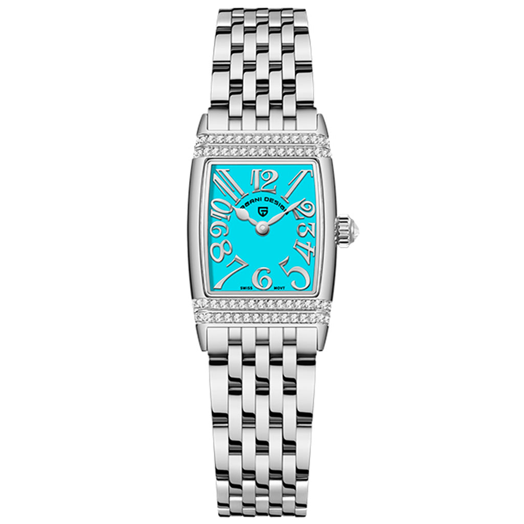 Women's Watch Pagani Design Sunflower Silver Blue - Finishing