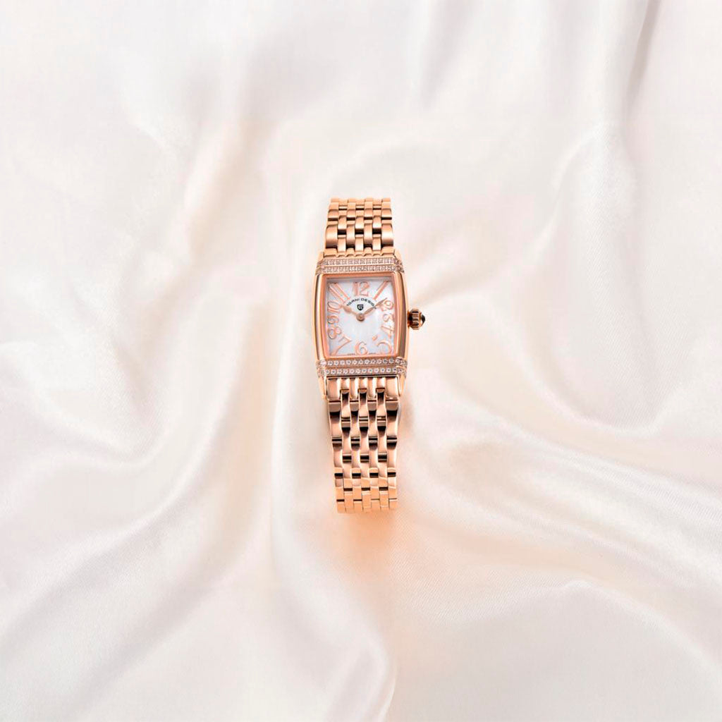 Women's Watch Pagani Design Sunflower Gold White - Case and bracelet