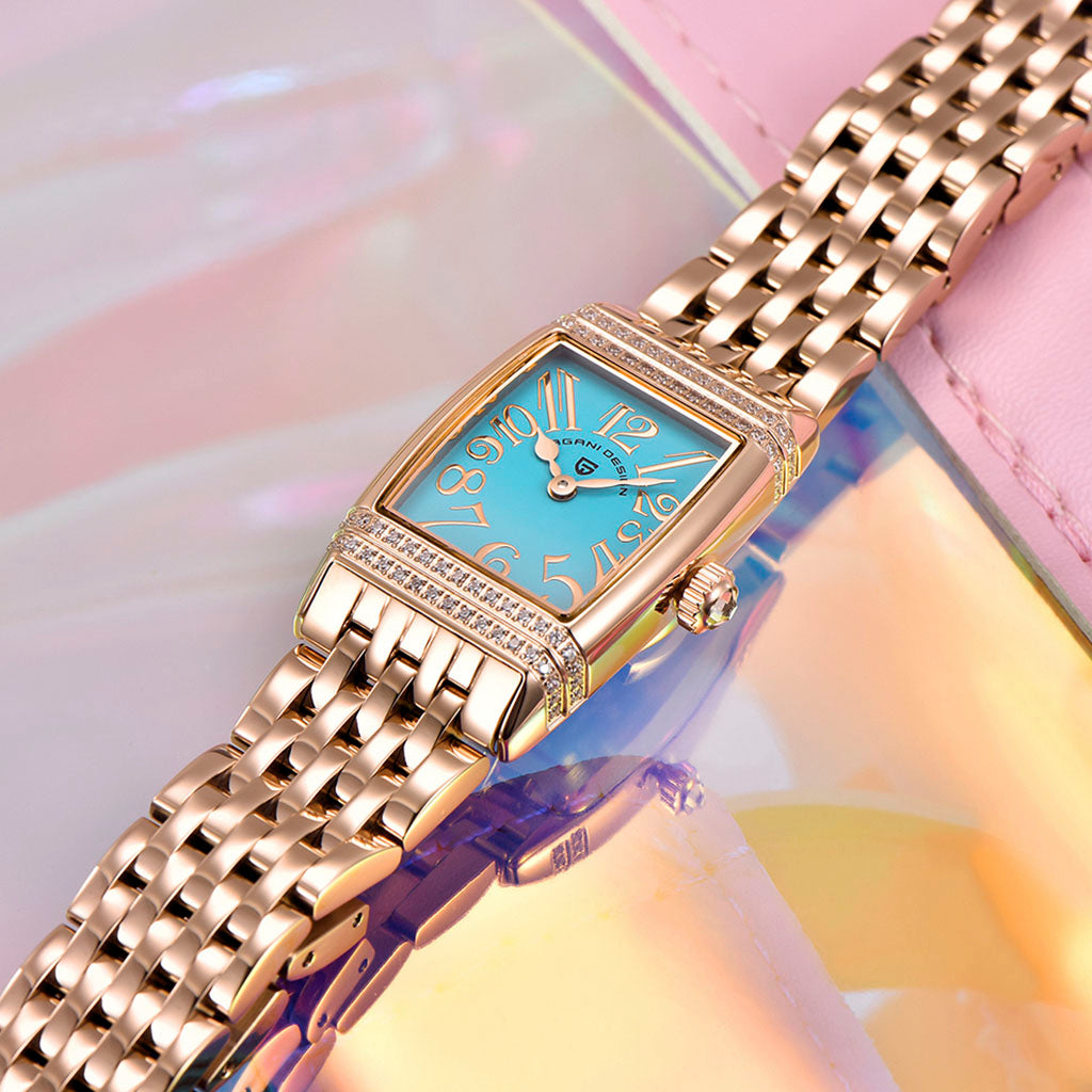 Women's Watch Pagani Design Sunflower Gold Blue - Dial