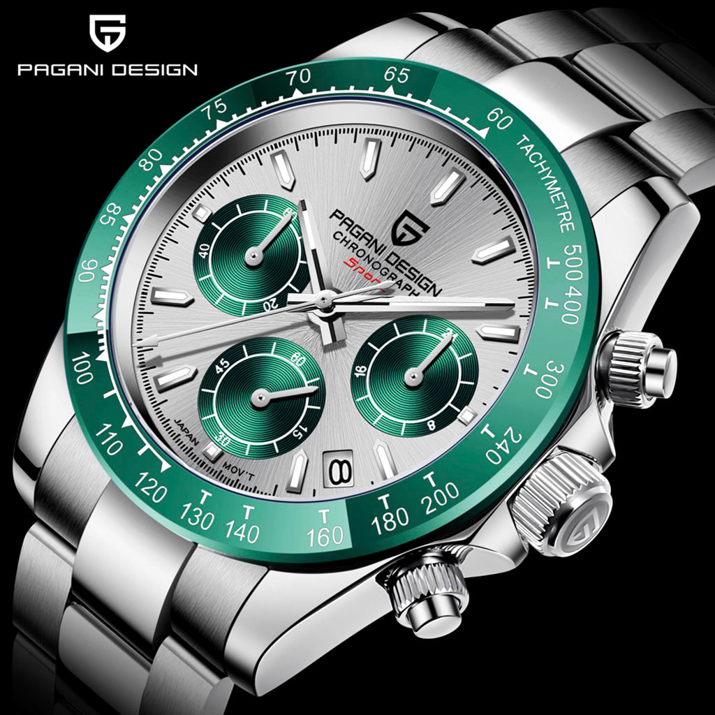 Pagani Design Veraci Silver Green - On the wrist