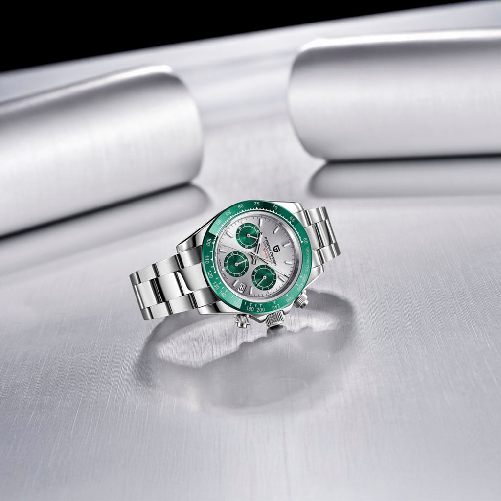 Pagani Design Veraci Silver Green - Case and bracelet
