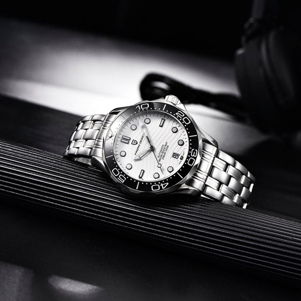 Pagani Design Veracius White Stainless Steel Bracelet - Case and bracelet