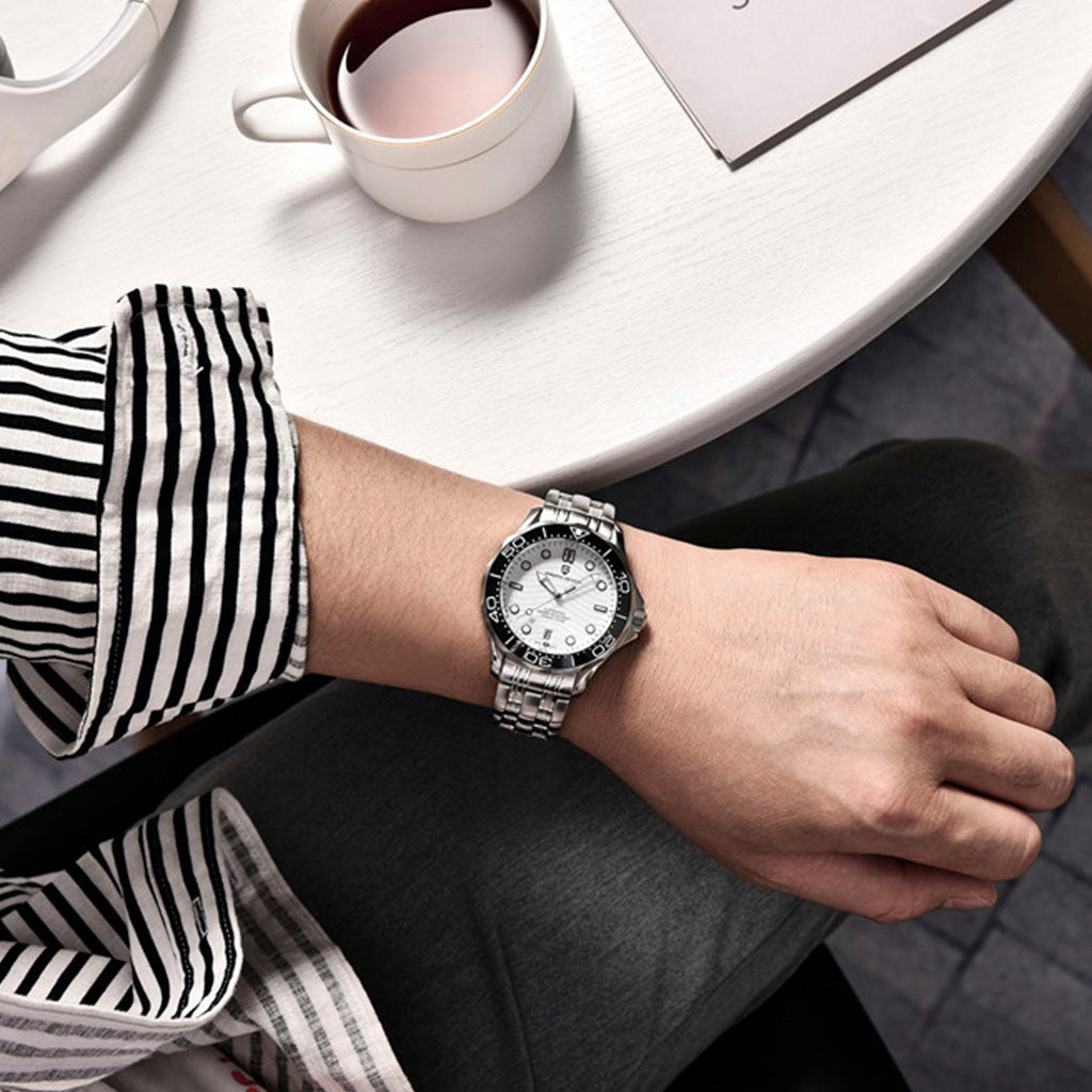 Pagani Design Veracius White Stainless Steel Bracelet - Dial