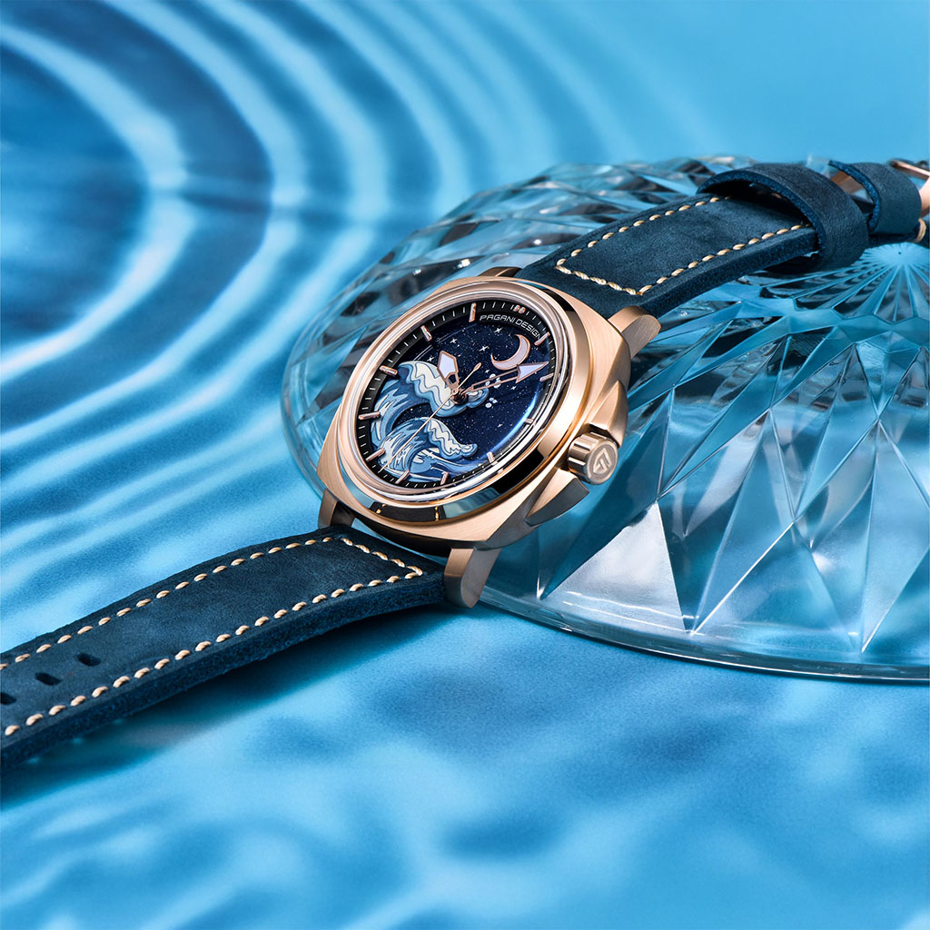 Pagani Design Wave Gold Blue - Dial