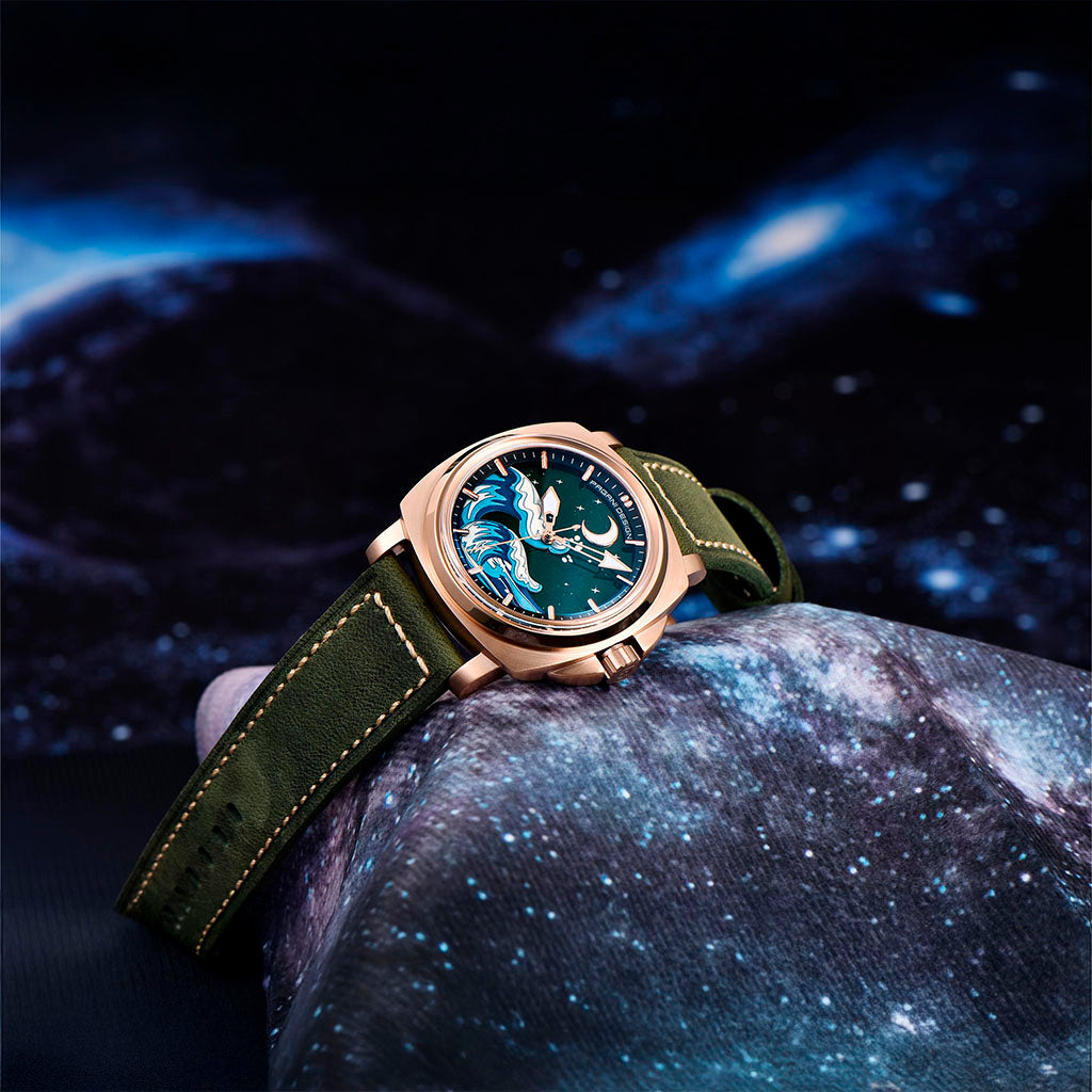 Pagani Design Wave Gold Green - On the wrist
