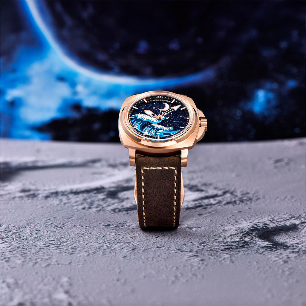 Pagani Design Wave Gold Brown - On the wrist