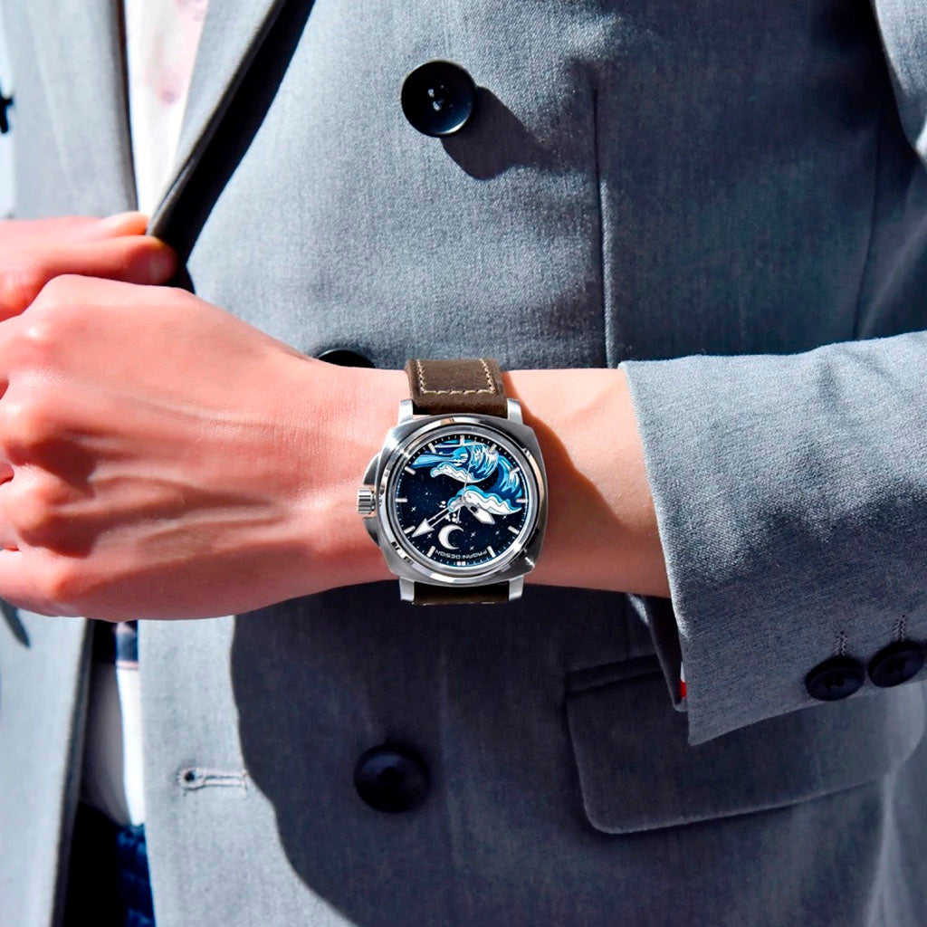 Pagani Design Wave Silver Brown - Dial