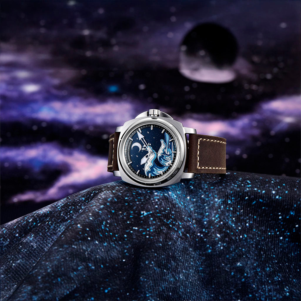 Pagani Design Wave Silver Brown - Case and bracelet