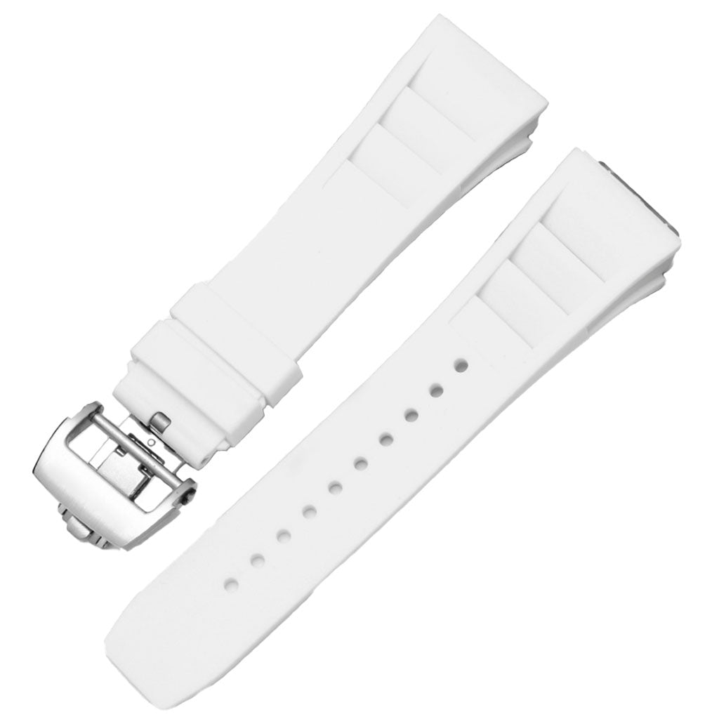 White Rubber Strap Compatible with Pagani Design Birmingham - Finishing