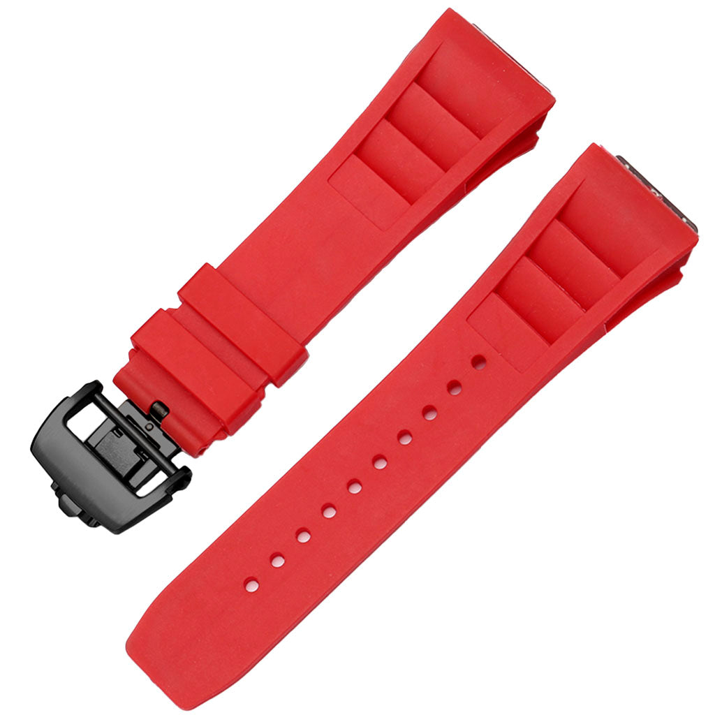 Red Rubber Strap Compatible with Pagani Design Birmingham - On the wrist