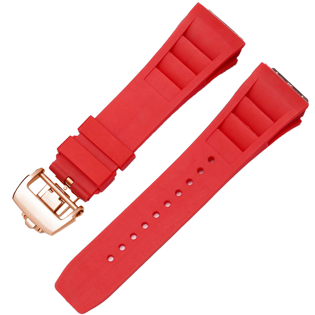 Red Rubber Strap Compatible with Pagani Design Birmingham - Dial