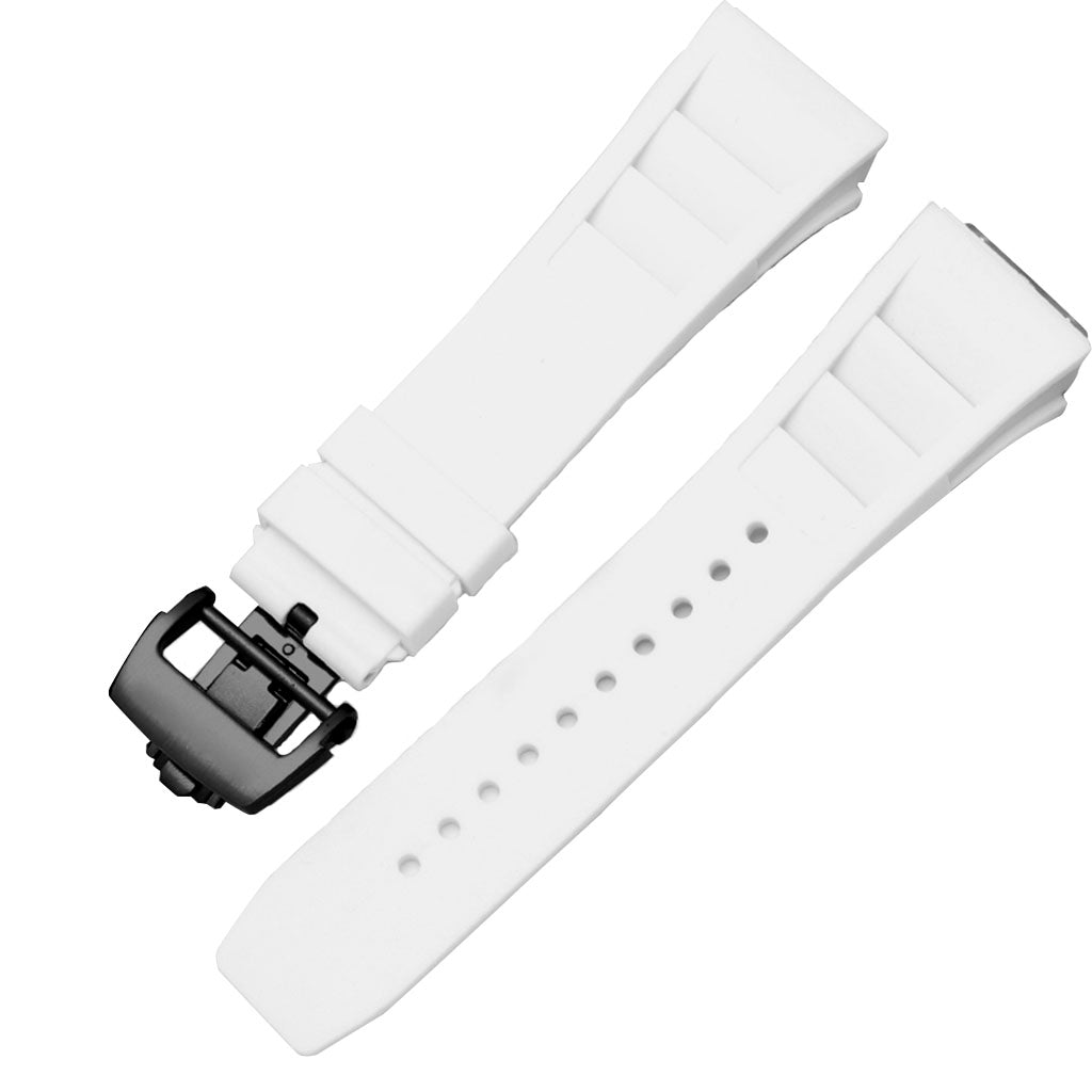 White Rubber Strap Compatible with Pagani Design Birmingham - On the wrist