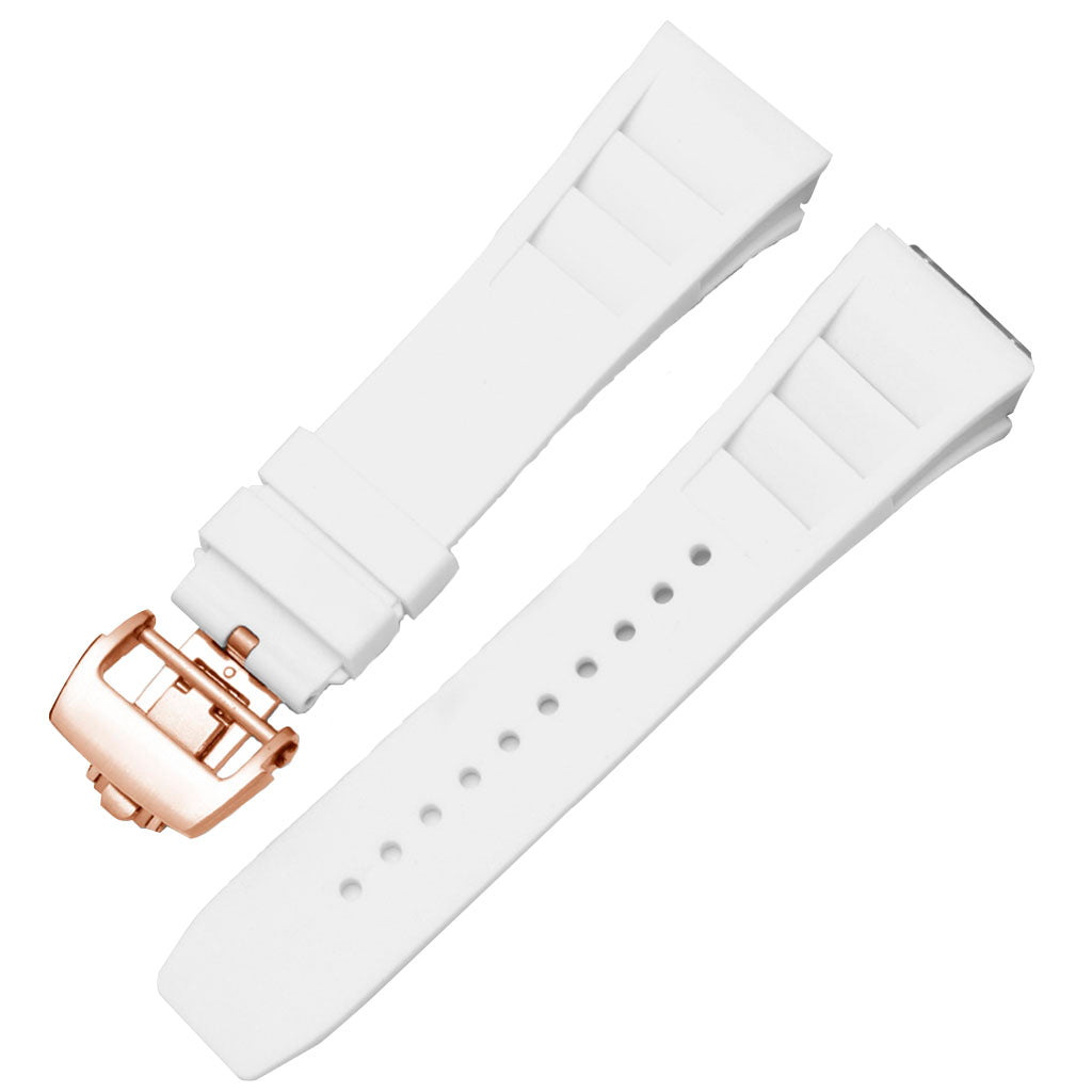 White Rubber Strap Compatible with Pagani Design Birmingham - Dial