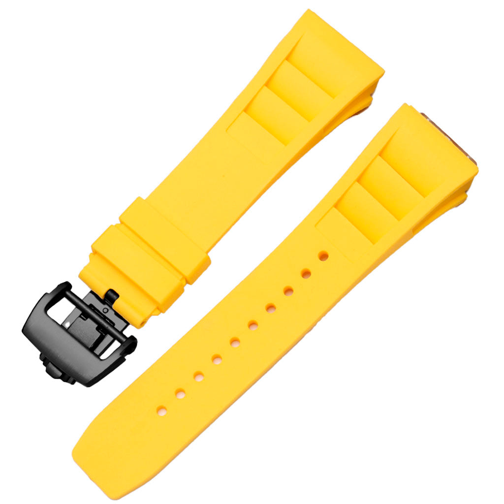 Yellow Rubber Strap Compatible with Pagani Design Birmingham - On the wrist