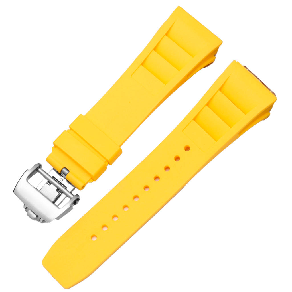 Yellow Rubber Strap Compatible with Pagani Design Birmingham - Finishing