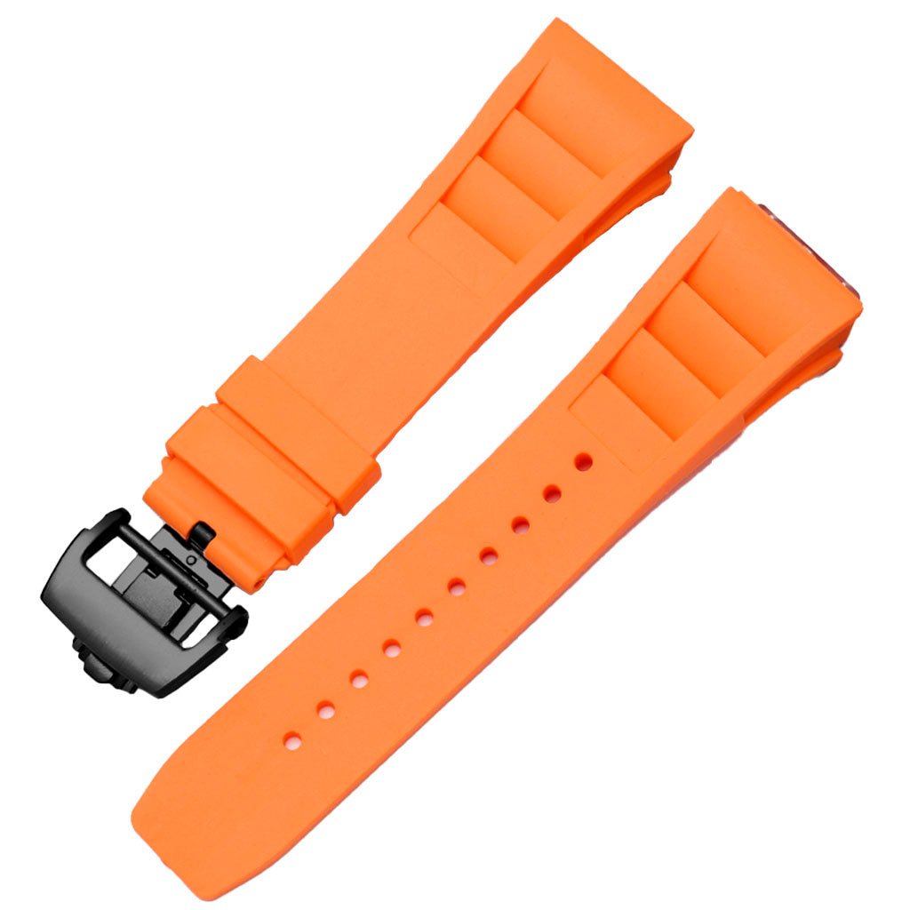 Orange Rubber Strap Compatible with Pagani Design Birmingham - On the wrist