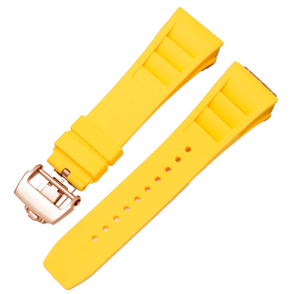 Yellow Rubber Strap Compatible with Pagani Design Birmingham - Dial