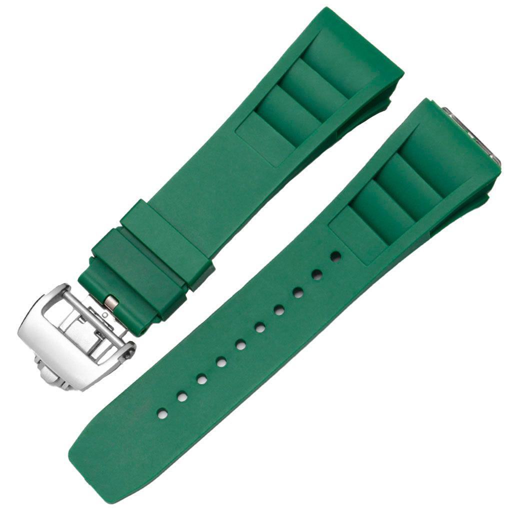 Green Rubber Strap Compatible with Pagani Design Birmingham - Finishing