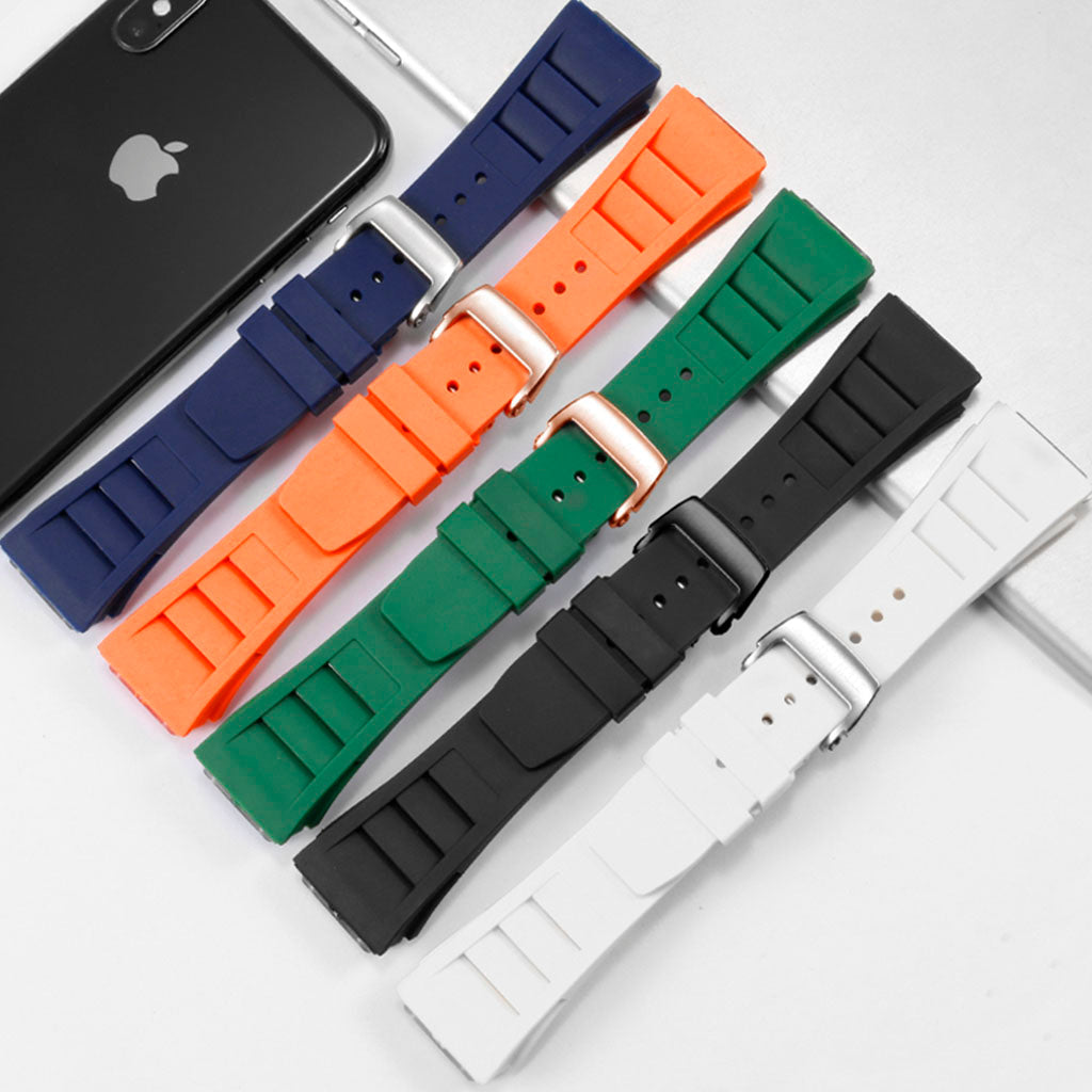 White Rubber Strap Compatible with Pagani Design Birmingham - Case and bracelet